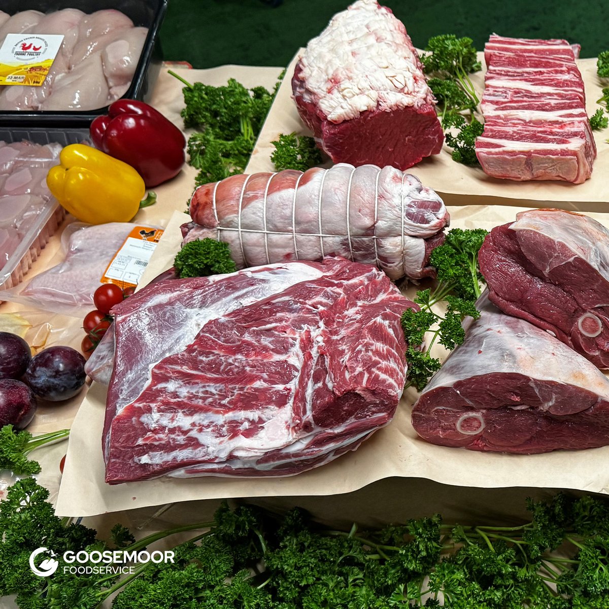 We pride ourselves on using the best quality and local meat within our butchery department, here’s a look at the #tradeshow display we put on full of Dartmoor Beef and Lamb and Holsworthy Pork! #local #foodservice #dartmoorfarmers