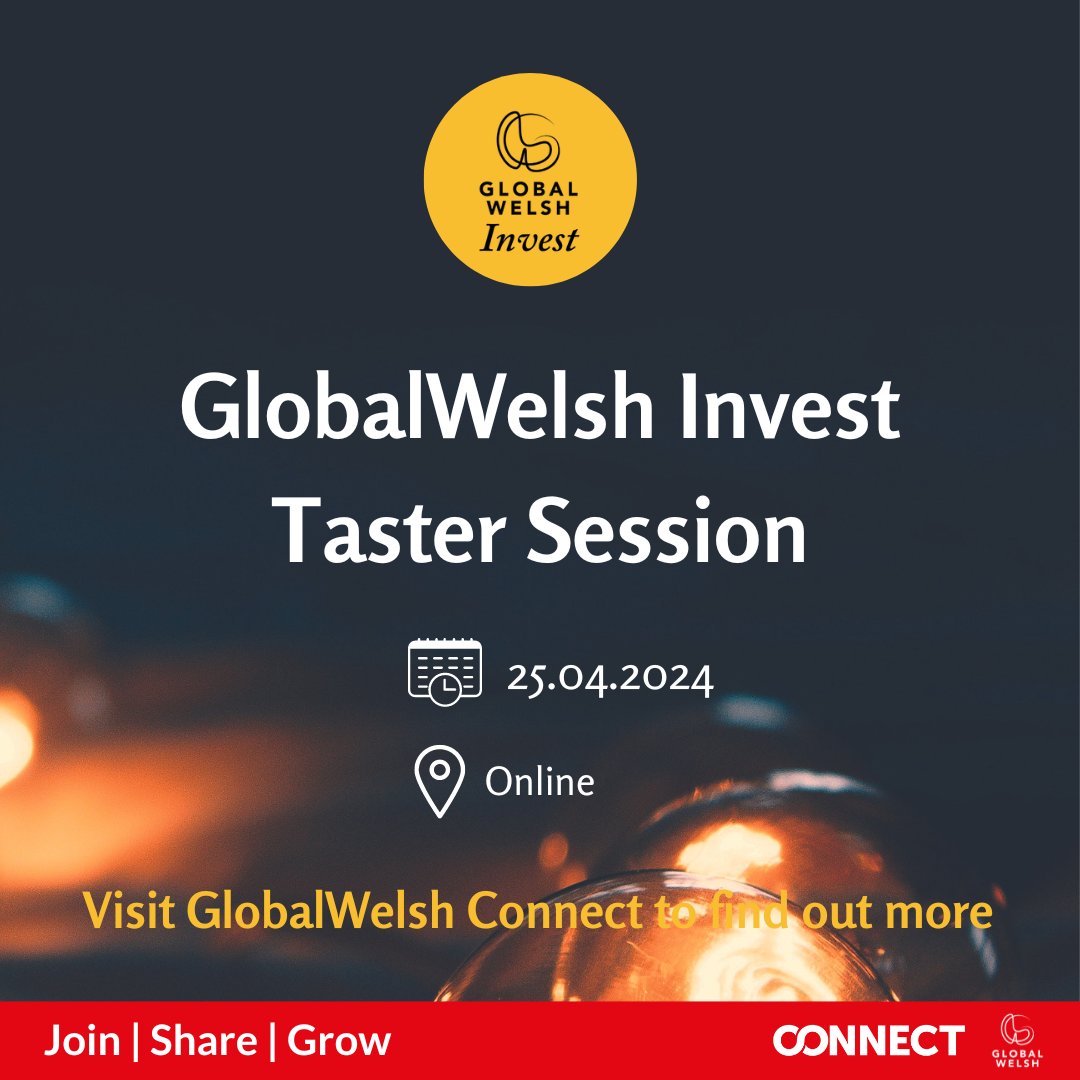 🌟 INVESTOR SEEKING HIGH-QUALITY INVESTMENT OPPORTUNITIES? 💰 Join us for an exclusive taster session on 25th April that could unveil your next venture! Sign up today >> bit.ly/4aUrfnE #WeAreTheGlobalWelsh #Investment