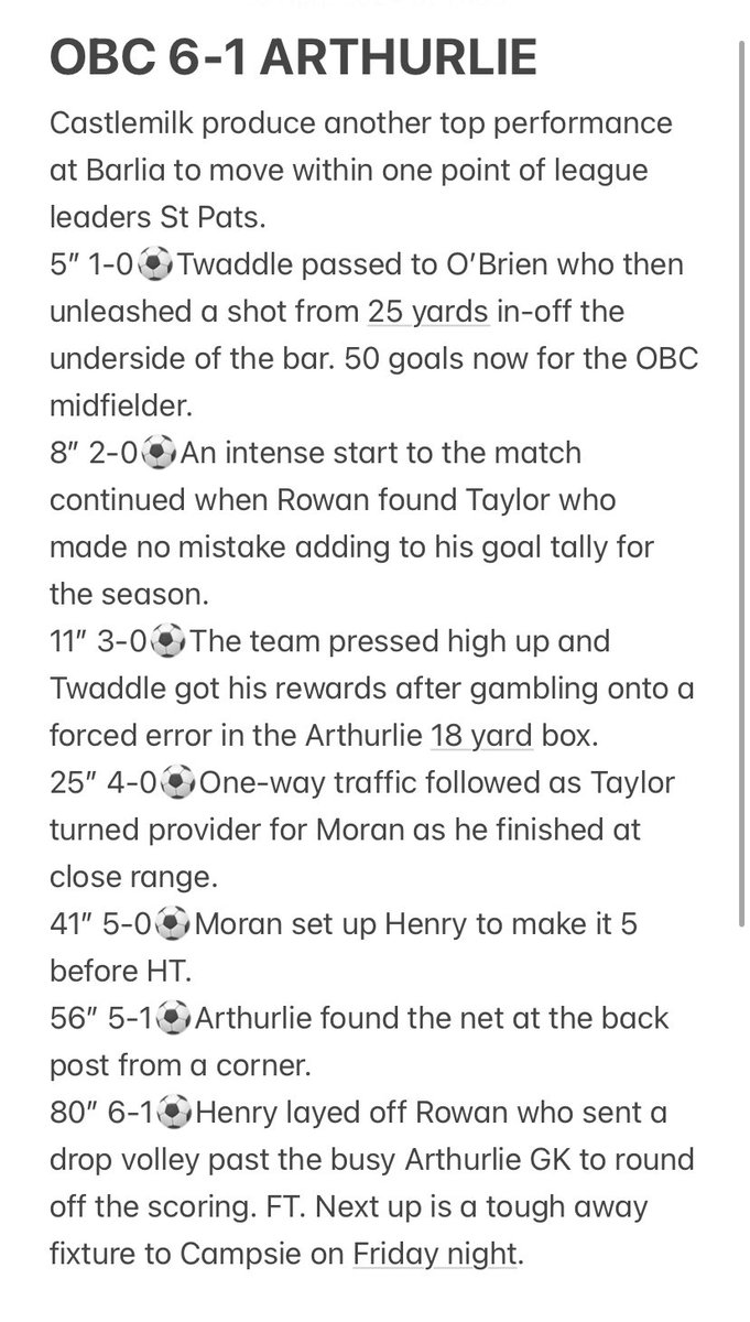 CCFC Saturday tweet media