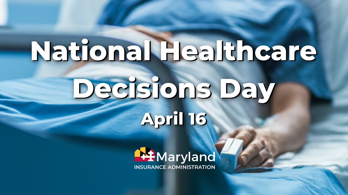 All adults can benefit from thinking about what their health care choices would be if they were unable to speak for themselves. Start the conversation here: aging.maryland.gov/Pages/NHDD.aspx #NationalHealthcareDecisionsDay #NHDD #NHDD2024 #PlanningAhead #MDInsurance