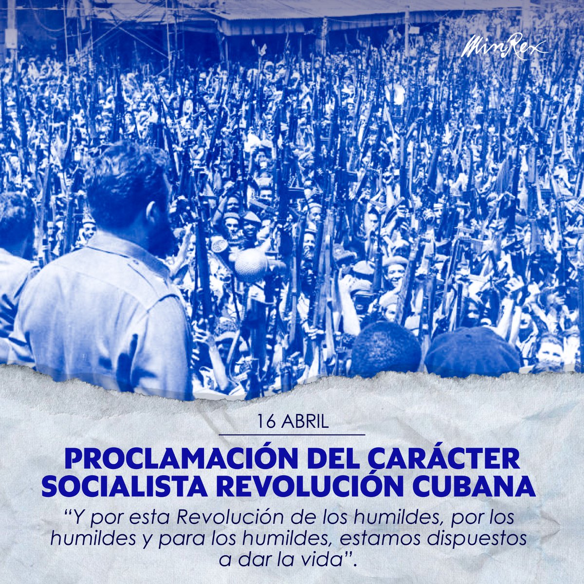 A 63 años de histórica proclamación del carácter socialista de la Revolución Cubana, reafirmamos nuestro compromiso con defensa del socialismo y la Patria. Ni férreo bloqueo de gob. EEUU ni sus amenazas nos impedirán continuar construcción de esta noble obra. #GirónVictorioso