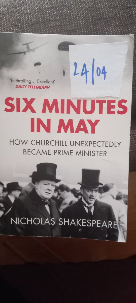 Churchill...Chamberlain...political manoeuvres... disastrous military manoeuvres... long lunches...dramatic parliamentary debates ..it's all here. If you'd like to join our @bbcradio4 Bookclub recording with @dolphinsands on 24 April, email bookclub@bbc.co.uk