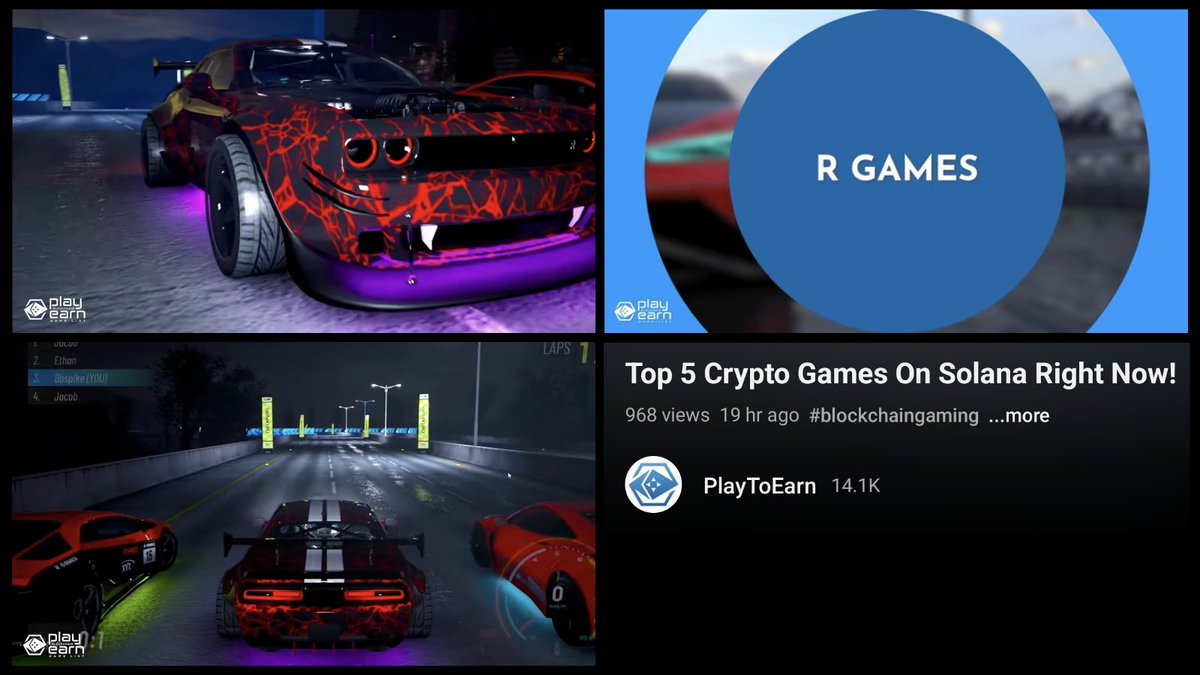 🔥 It's a great day to be recognized as one of the 🏆 Top 5 Crypto Games on #Solana according to @playtoearn_net!

Let's watch the video here:
youtu.be/SJH4bUsIqrg?t=…

🎉 Another proud moment, indeed! ✨️

Game ON!!🚦

#CryptoGaming #Web3Games #BlockchainGame #Racing