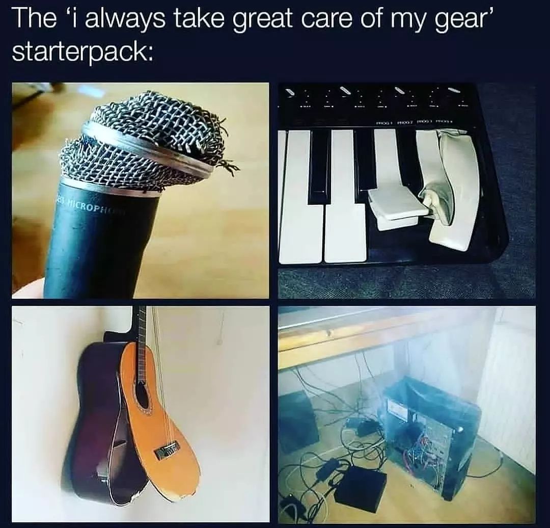 Take care of your gear 🎸🎤 😂

#guitarhumor #guitarlove #guitarlol #guitarmeme #guitarjokes #musichumor #musiclove #musicmeme #guitaristmemes #guitarjoke #guitarjokes #guitarplayer #bandmemes #bandjokes #guitar #guitarist #guitarplayer #guitarriff #guitarchords #guitarsolo