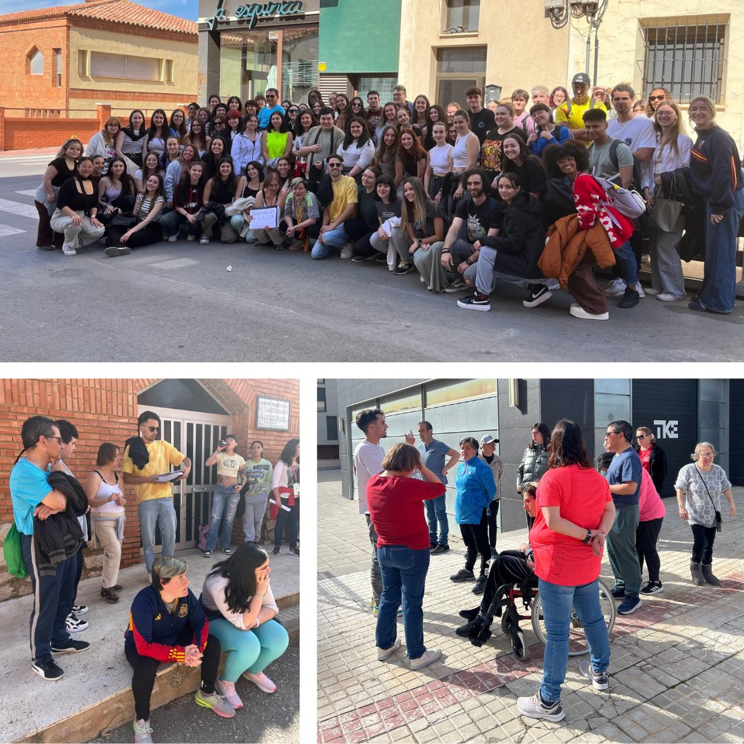 Usuarios de ATADI #Teruel valoraron la #accesibilidad de diferentes zonas urbanas de Teruel en dos sesiones colaborativas entre el Grado de Psicología del Campus de Teruel de @unizar y el proyecto #MiCasaUVC de @PlenaAragon.