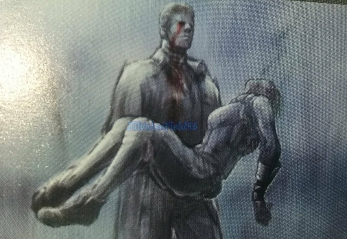 JillJVF96's tweet photo. One of cards from official RE deck building game named"Resuscitate" and it shows #AlbertWesker's reanimating #JillValentine in #REtM3D.
It's interesting this chars choice since he canonically saved her while she was presumed dead.
#ResidentEvil #REBHFun #RE5 #バイオハザード https://t.co/x9YxW4HALD