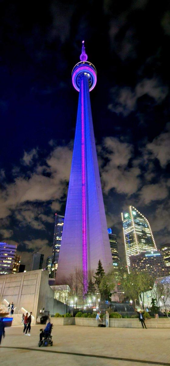 The CN Tower in Toronto, ON was lit up last night, April 15, 2024, in celebration of National Medical Laboratory Week (NMLW).   <a href="/csmls/">CSMLS / SCSLM</a> <a href="/CMLTOntario/">CMLTO</a> 
Thank you to all my MLP colleagues for all you do 24/7/365  — We are “Behind Every Patient”
(Photo cred: Hubby was at the ballgame)