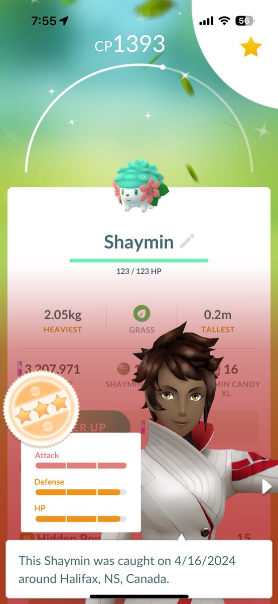 Got my #shaymin and it’s decent 🙌🏻🔥 #PokemonGO #ShinyPokemon