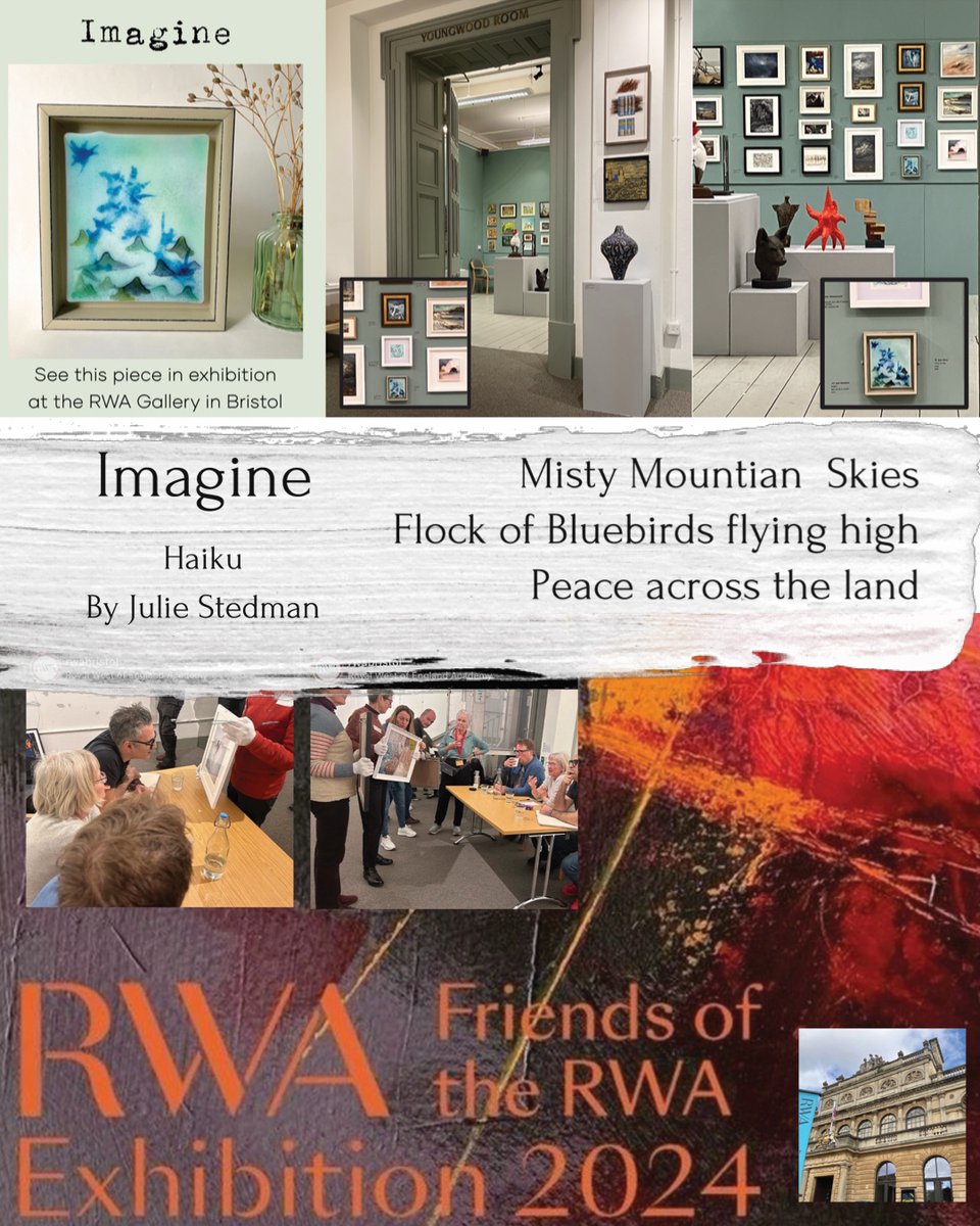MeetsJulie's tweet photo. We have been very lucky to be selected by the FRWA for the 2024 exhibition at the RWA in Bristol. Open Tuesday to Sunday 10am to 5pm until the 28th of April, over 200 pieces of art for sale. #glass #art #supportlocalartists #royalwestofenglandacademy 
https://t.co/GPheRtObPW https://t.co/WmAsKSwbNv