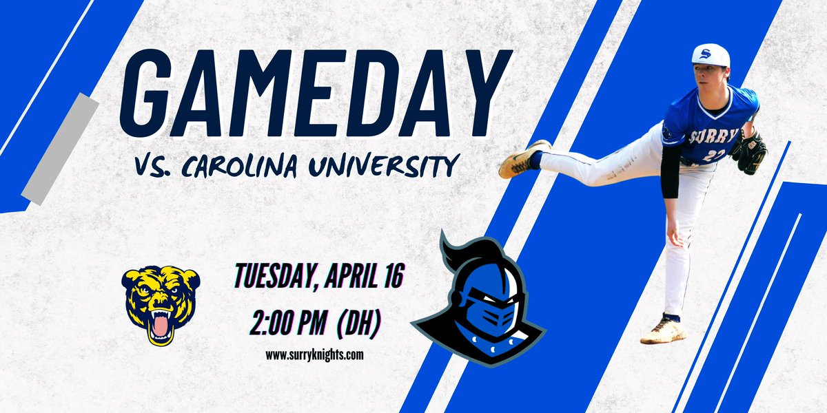 Surry baseball hosts @cubruins_ on Tuesday in a doubleheader starting at 2:00 pm.