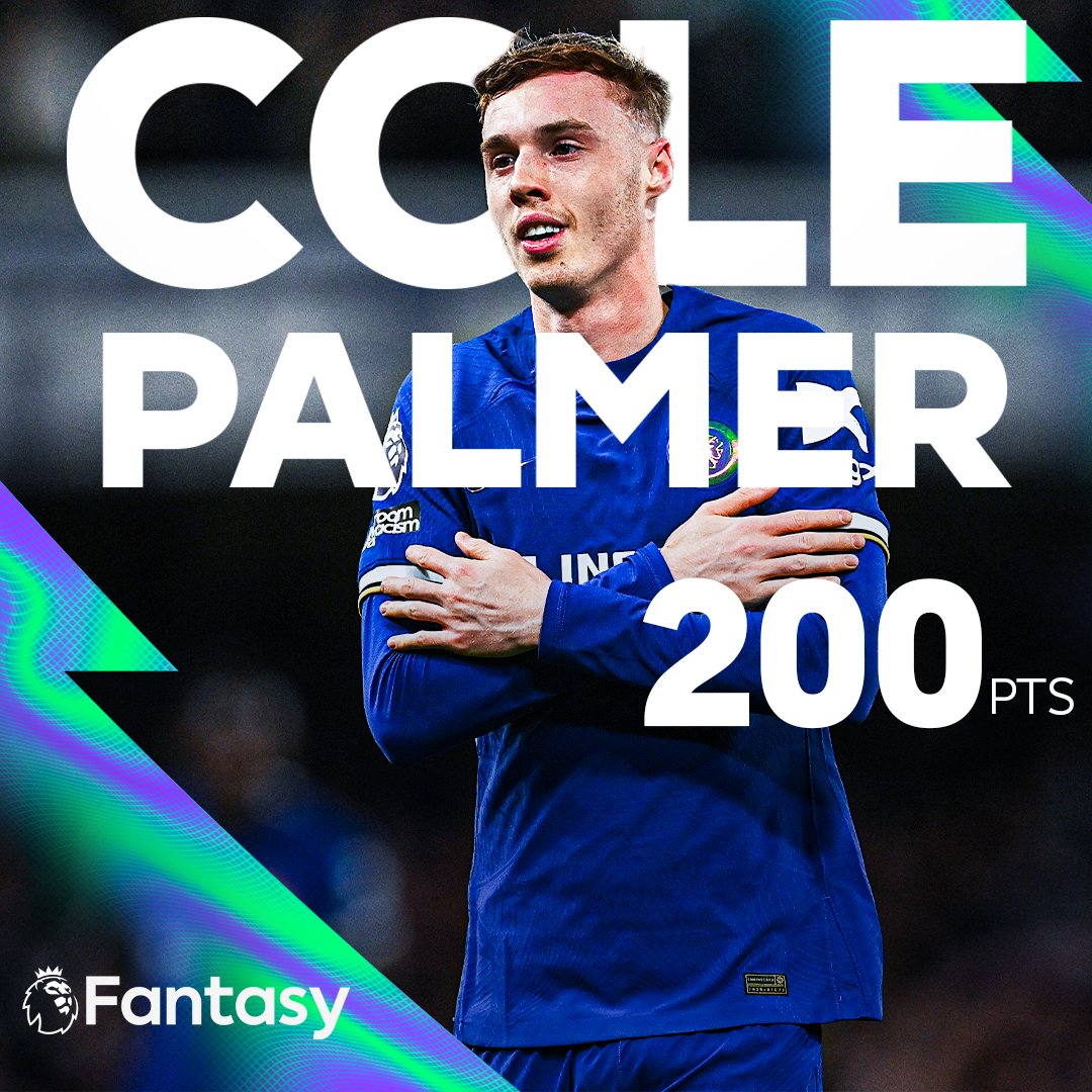 The second player this season to reach a tally of 200 points 🤩 Take a bow, Cole Palmer 💫 #FPL