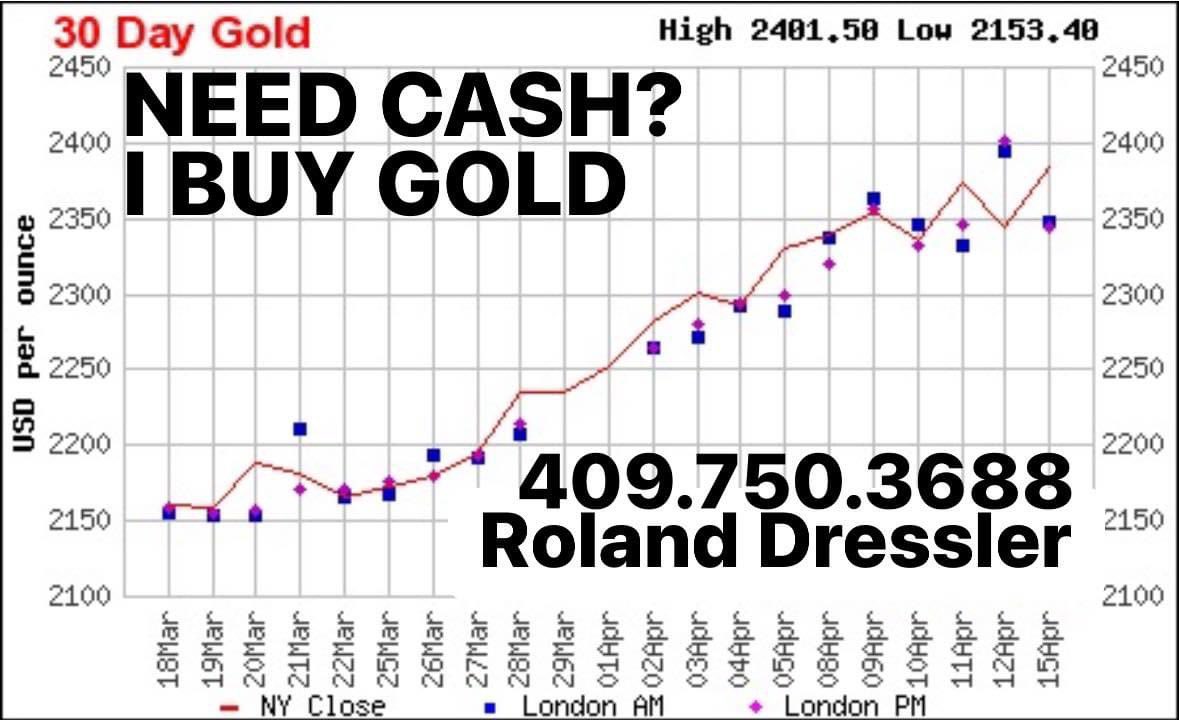 Gold Buyer 409.750.3688 Roland Dressler #Gold #GoldBuyer #CashforGold #RolandDressler #CoinShop #EstateSaleServices #EstateJewelryBuyer #ShopTexasCity #ExploreTexasCity #GoldCoins #GoldBullion #PortofTexasCity #Numismatic #EstateBuyouts #DentalGold #ScrapGold #PreciousMetals