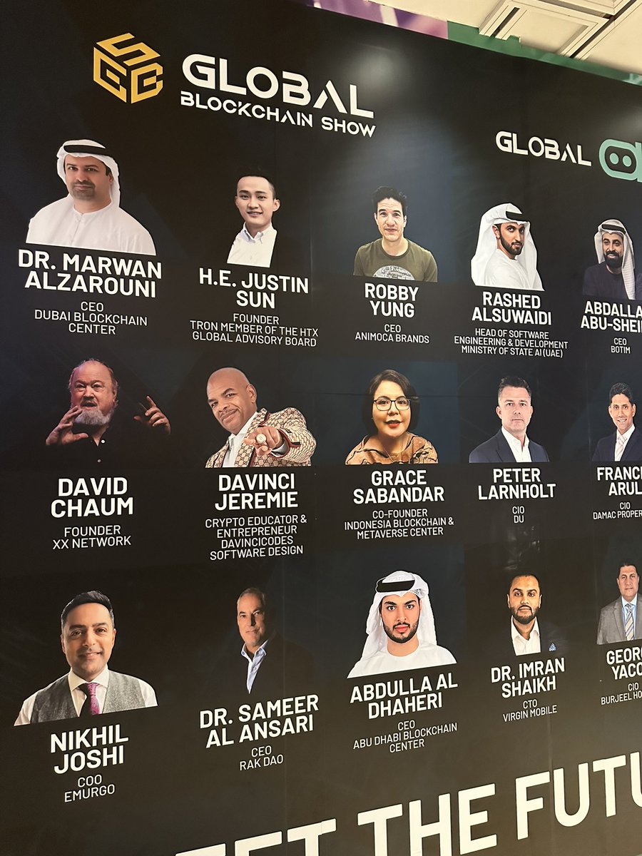 At the #GLOBALBLOCKCHAINSHOW with some great speakers!