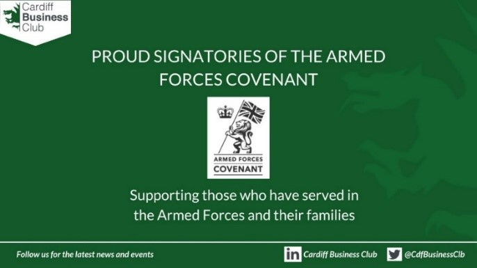 We are delighted to announce that we are now signatories of the Armed Forces Covenant, pledging our support and commitment to the armed forces and their families. #ArmedForcesCovenant #CardiffBusinessClub @DRM_Support