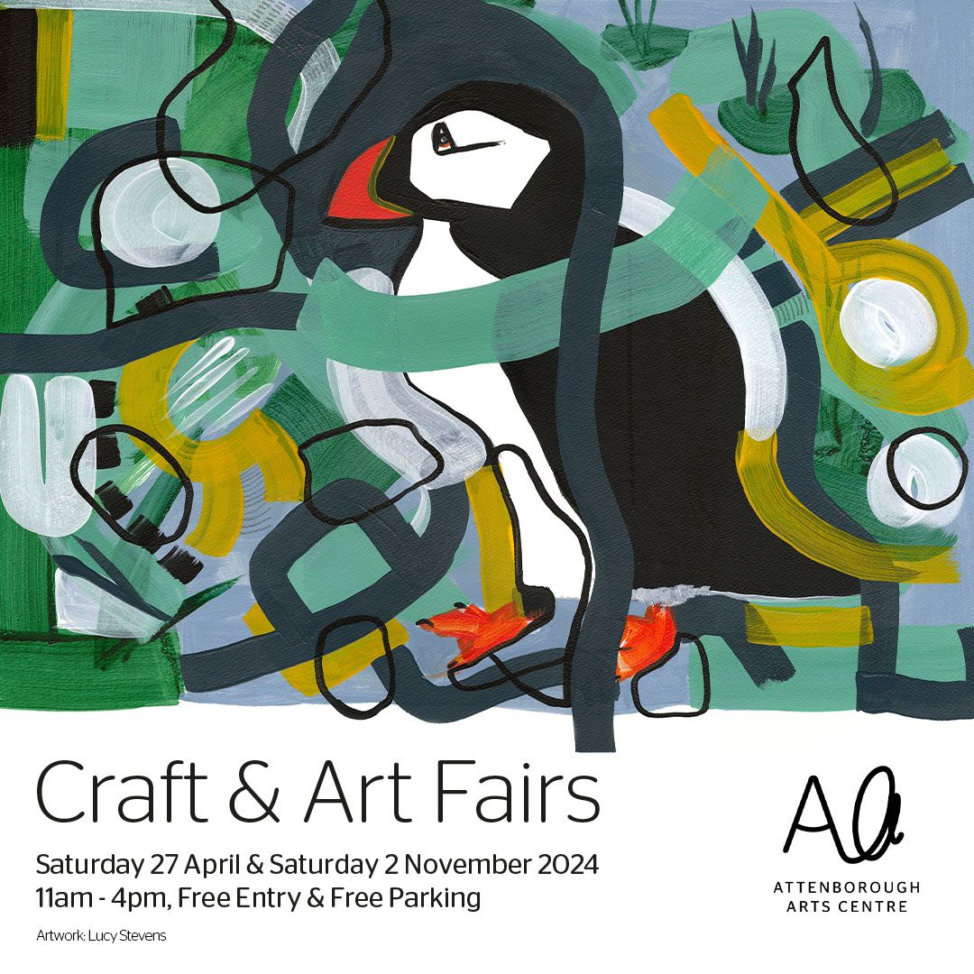 A free day out, you say? Our next Craft & Art Fair is almost here! 🥳 Pop by next Saturday 27 April, 11am-4pm - it’s free entry with free parking in the university car park next door, and free entry to our contemporary gallery while you’re here - you can’t afford to miss it!