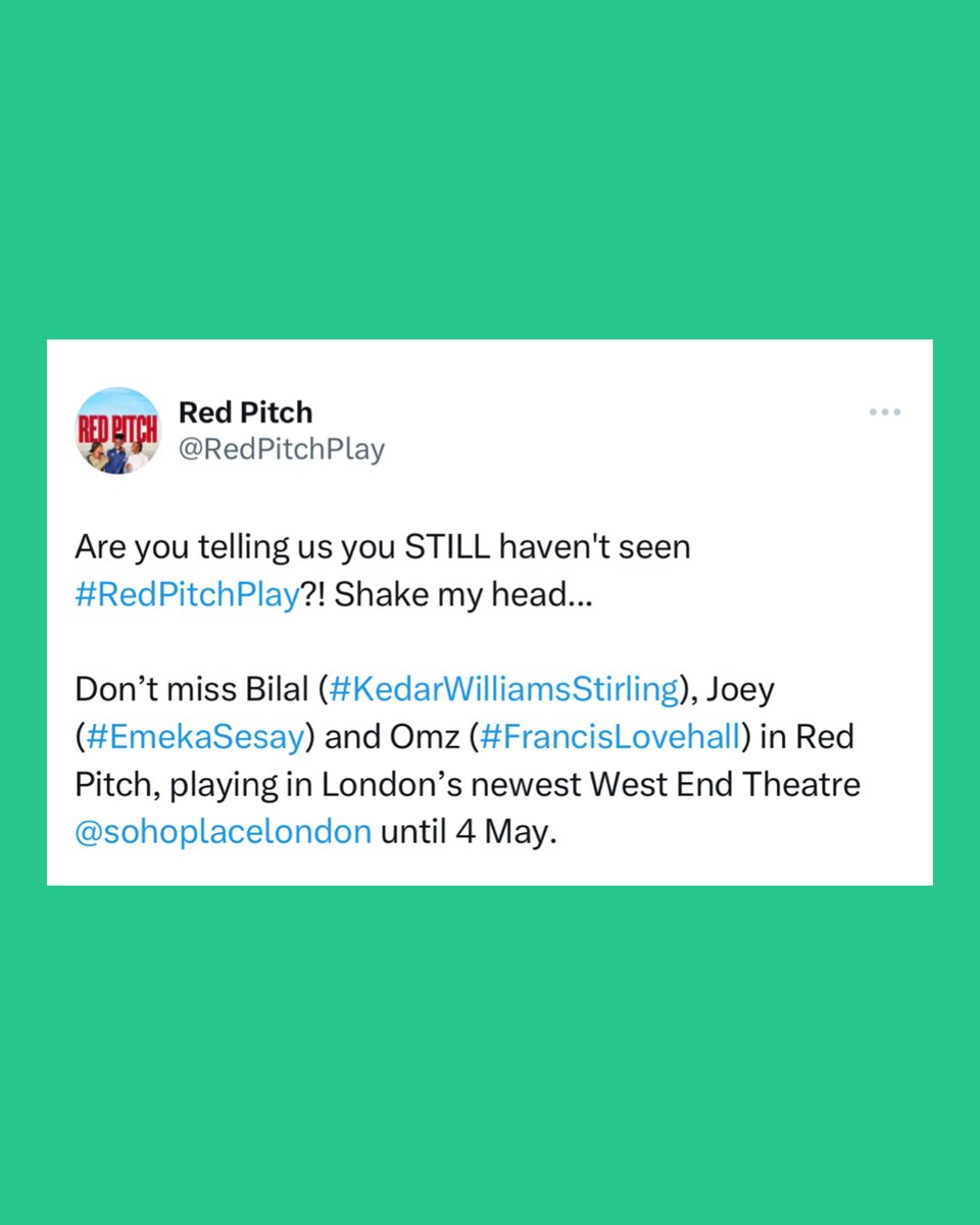 Incase you forgot 👍🏾 #RedPitchPlay 🎭