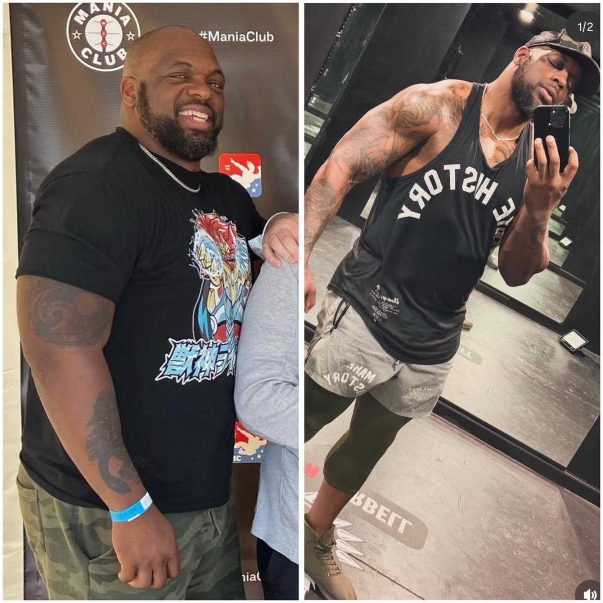 April 2022 - 291lbs April 2024 - 266lbs My appearance is the only thing I have control over Wrestling is & forever will be unforgiving, filled with peaks & valleys But if you take away every reason for wrestling to say no; then you’re right position when it FINALLY says “Yes”.
