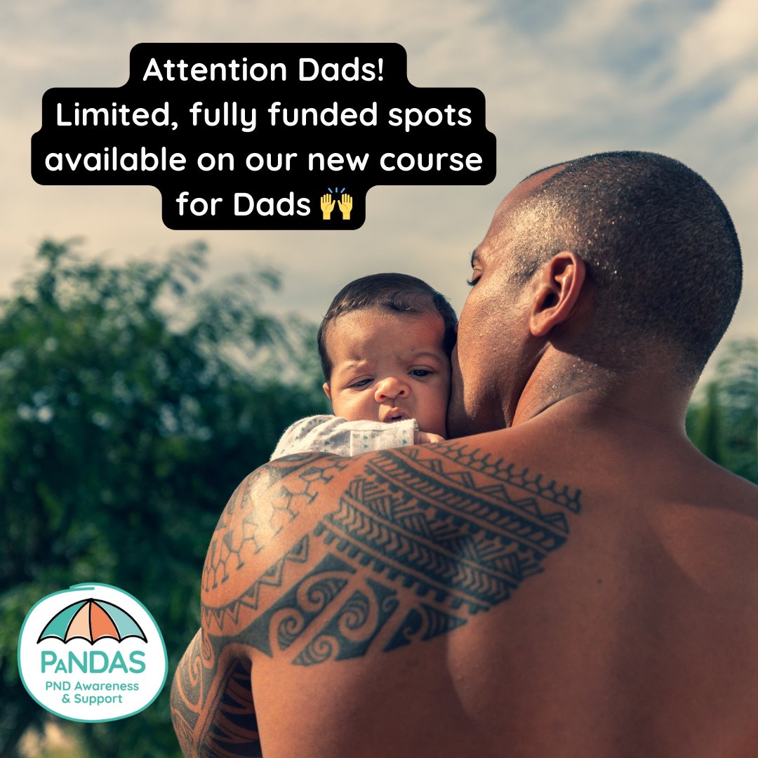 We have some limited, fully funded places available for our brilliant course for Dads 'The Silent Struggle: Mental Wellbeing Skills for Dads', run by our in-house, experienced therapist, Kathryn Di Virgilio For more info, & to register pandasfoundation.org.uk/how-we-can-sup…