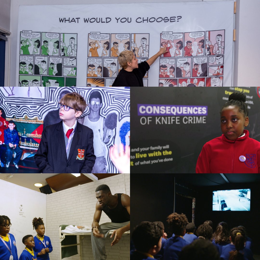 Our immersive and interactive exhibition space is used to deliver our anti-knife crime workshops aimed at young people 💛💜 Find out more and book today 👉 benkinsella.org.uk/the-ben-kinsel…