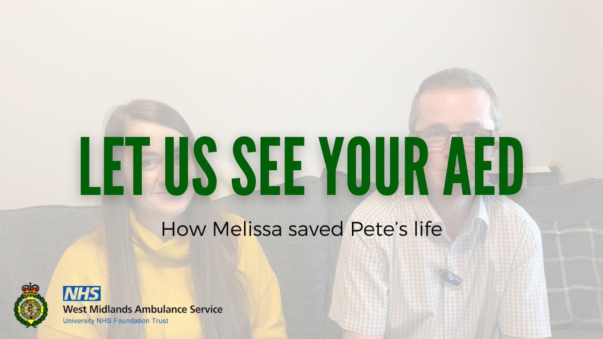 In 2019 Melissa saved Peter's life when he suffered an out of hospital cardiac arrest. Recently they reunited to share their story in the hopes of encouraging the registration of live-saving AEDs. 

To watch the video ➡️youtube.com/watch?v=JzhKHR…

#LetUsSeeYourAED