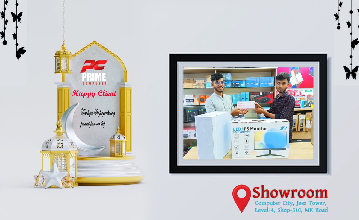 primescomputers's tweet image. ধন্যবাদ ভাইয়া, আমাদের পরিবারের সদস্য হওয়ার জন্য...
primecomputer.com.bd
#primecomputer
#primecomputerbd
#PrimeVideoCreator📷