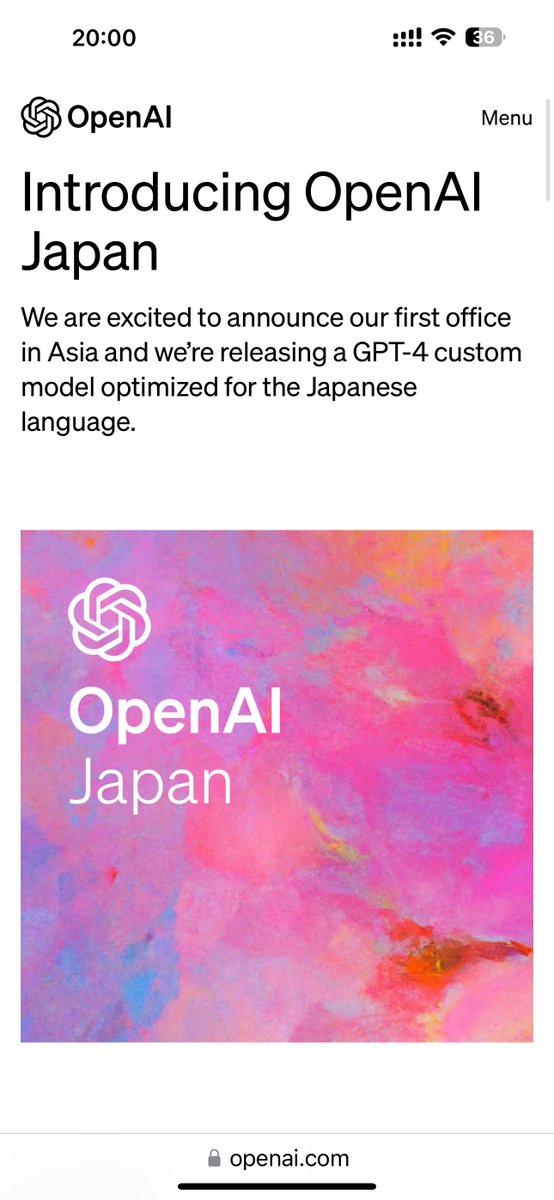 ThugStyle4ever's tweet photo. きたよ🇯🇵
#ChatGPT
#OpenAiJapan
https://t.co/lK9JGKtMfa https://t.co/4blkbLAPTR