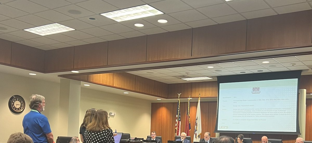 Leadership from the @UCPSNC BOE did a fabulous job last night presenting the 2024 #TeamUCPS Bond Request to the @UnionCountyNC BOCC! Up next: let’s get it on the ballot for a vote in November! @KathyHeintel @sarahmay4_ucboe 👏💯🗳️🏫