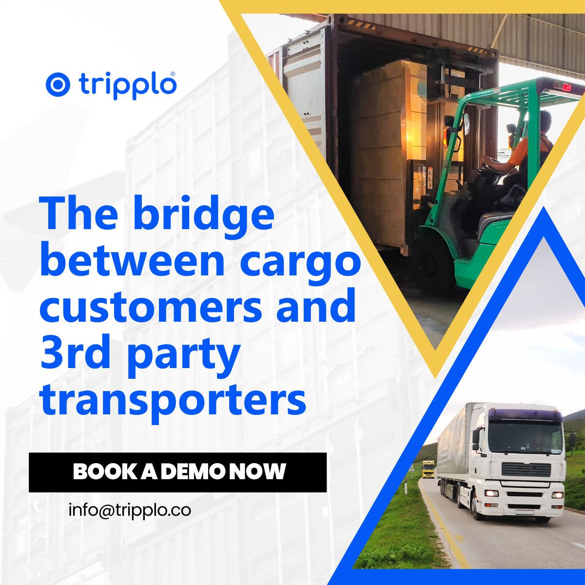 Tripplosoftware's tweet photo. Discover the efficiency of streamlined logistics management with our comprehensive software solution.

Goodbye to juggling multiple platforms and hello to seamless coordination of loads, transporters, and third-party operations all in one place.

Book your demo- info@tripplo.co https://t.co/IG0BRwbmZO