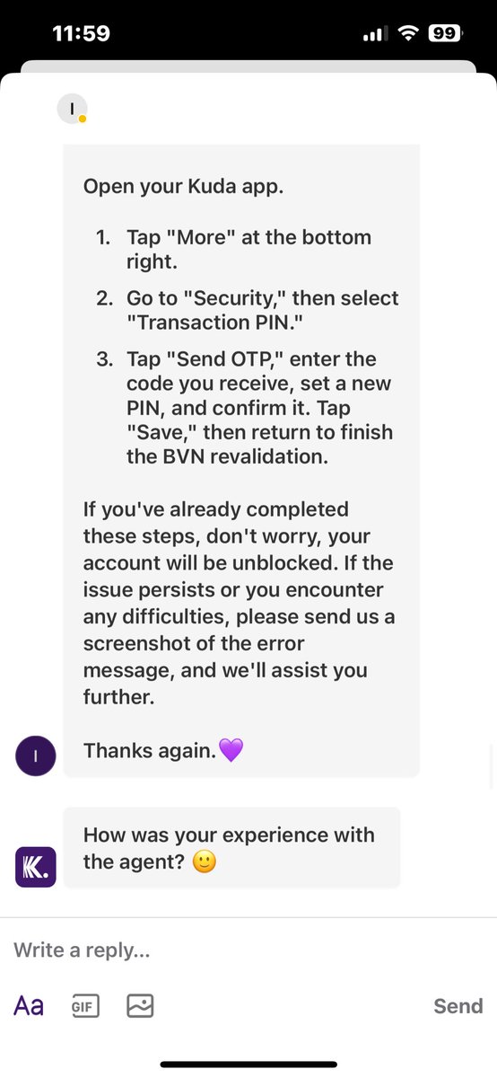 _deedestiny's tweet photo. @kuda__team hello Kuda my account was blocked account no 2001553918 I have done everything I was sent a mail from the customer care team that my account will be unblocked after carrying out this procedure. I did exactly what I was told and I realized the BVN wasn’t mismatched. https://t.co/56iIdNXhGf