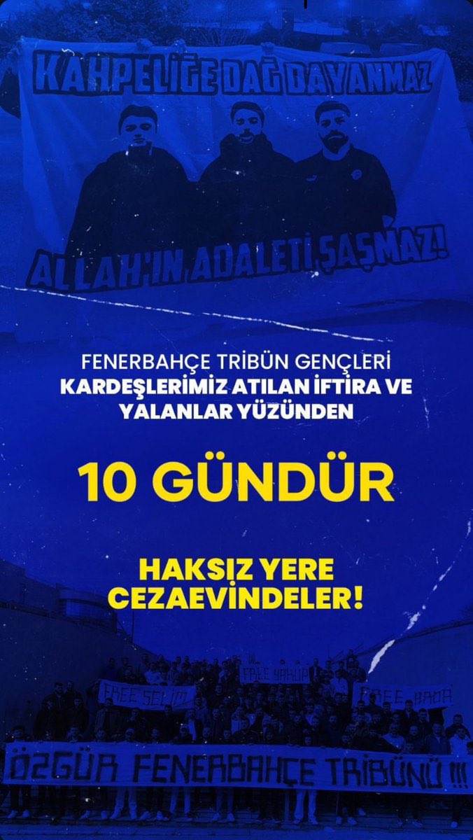 Kardeşlerimiz için özgürlük istiyoruz!

#FreeArda
#FreeSelim
#FreeYakup