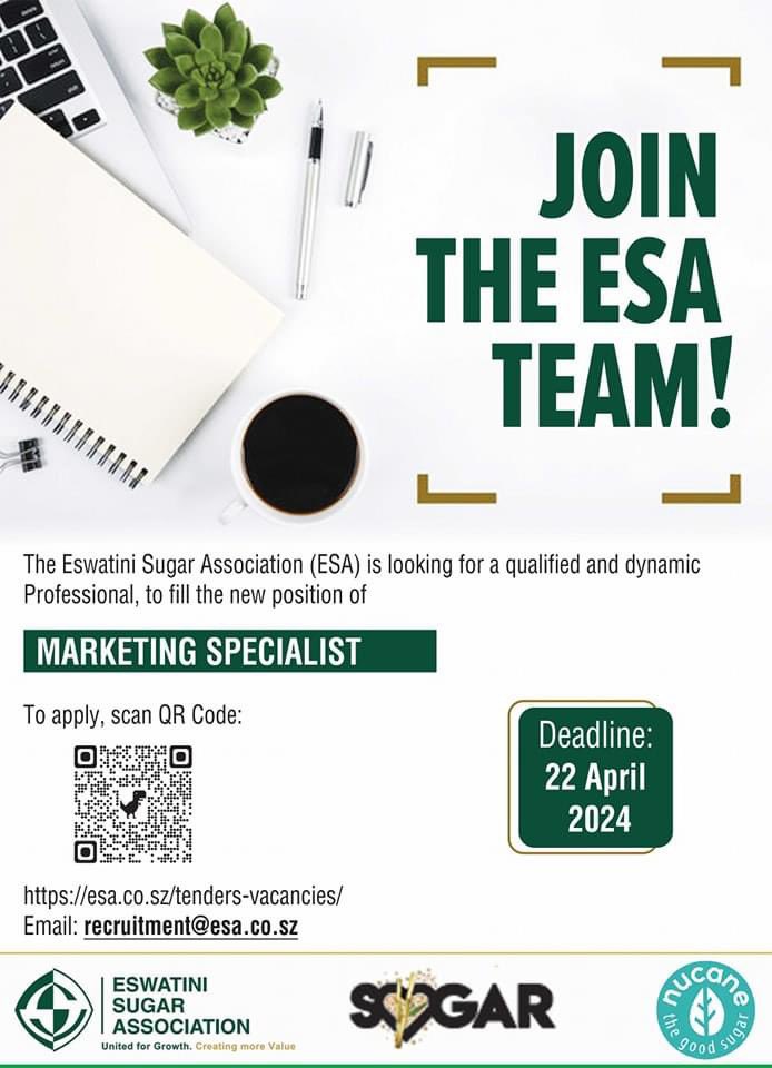 The Swaziland Sugar Association is hiring… esa.co.sz/tenders-vacanc… #jobopportunity #JobOpening