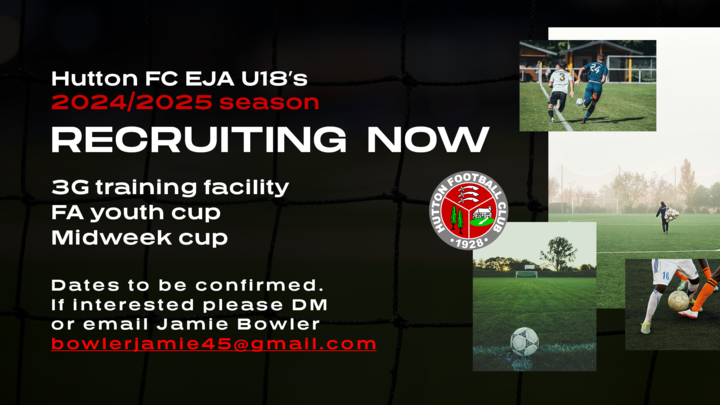 Looking for U18 EJA players for 24/25 season. Players interested are welcome to train now with the existing squad. Friendlies to be set up 🥅⚽️👇