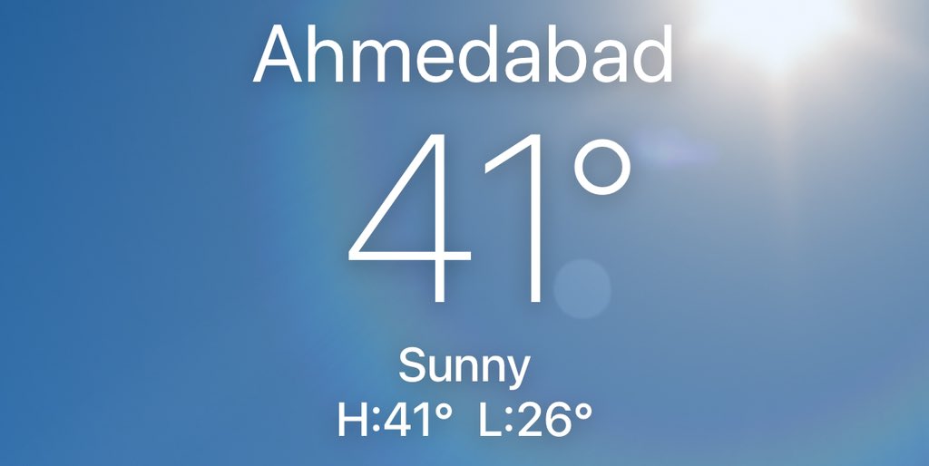 CaptainDrs's tweet photo. Nice temperature to survive in….
#Ahmedabad
#weather https://t.co/tAkd2xQbrb