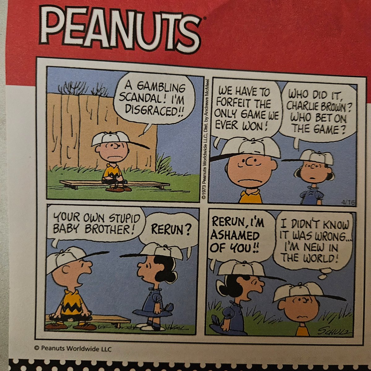 Amazing the foresight of Charles Schultz, a #dodgers fan btw. #sportsgambling #mlb #ohtani