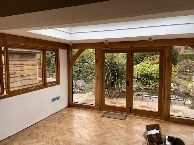 our solid oak parquet installed in beautiful cottage