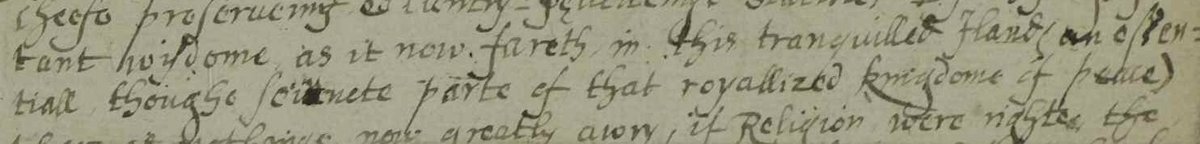 #palaeography help - the ?? parte of that royallized kingdome of peace?? s e i ?? ete