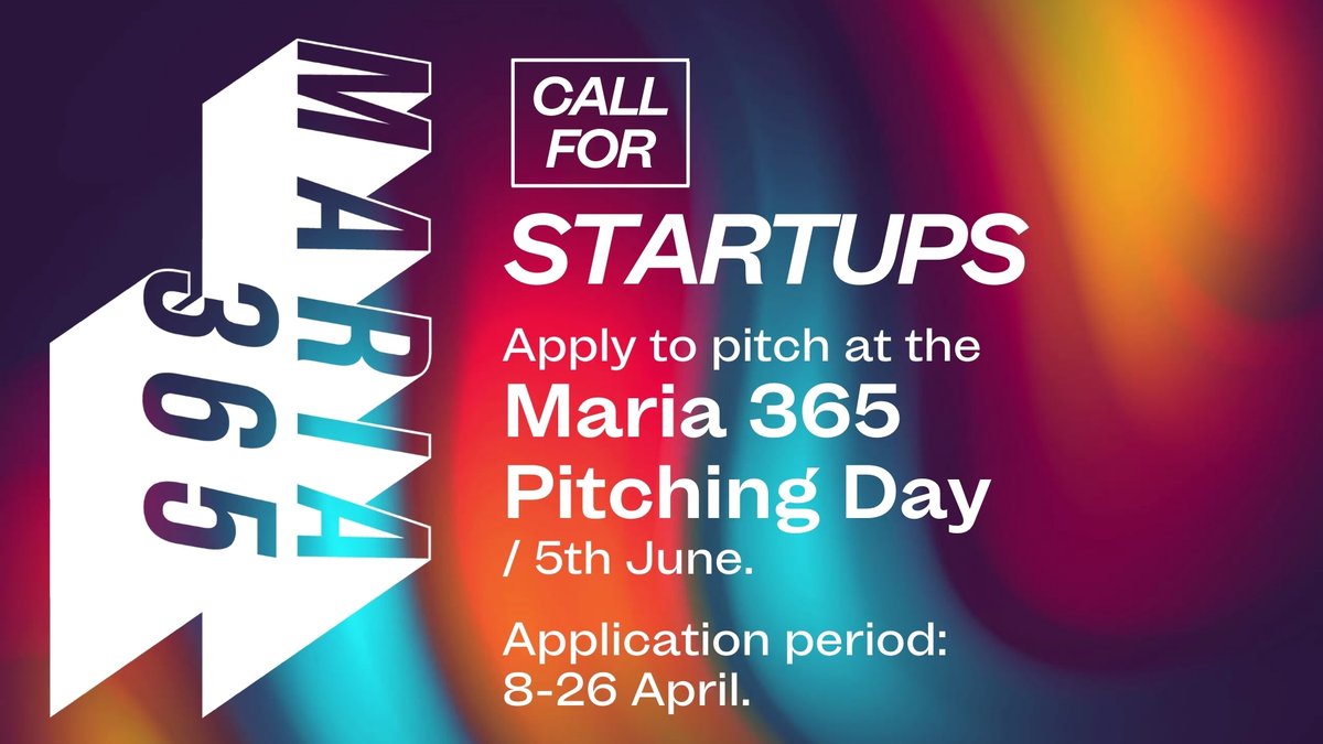 Apply for the Maria 365 Pitching Day! 🚀
Pitch your #startup to a network of investors, journalists, and industry experts on 5th June. The application is open to all startups from Maria 01 and outside.
🖇️ Apply by 26th April: hubs.la/Q02s-sNh0