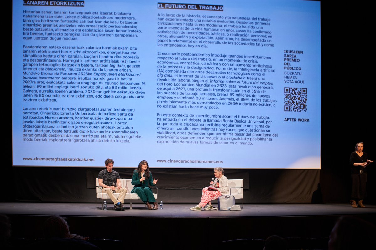 GizaZinemaldia's tweet photo. Atzo "After Work" filmaren solasaldia izan zen / Ayer tuvo lugar la tertulia de la película "After Work"
📢Ana Belén Valverde Cano, Jon Las Hera
📷Floro Azqueta (@azqueta_arts)
#gizazinema #cineddhh https://t.co/6pFgTBeg3O