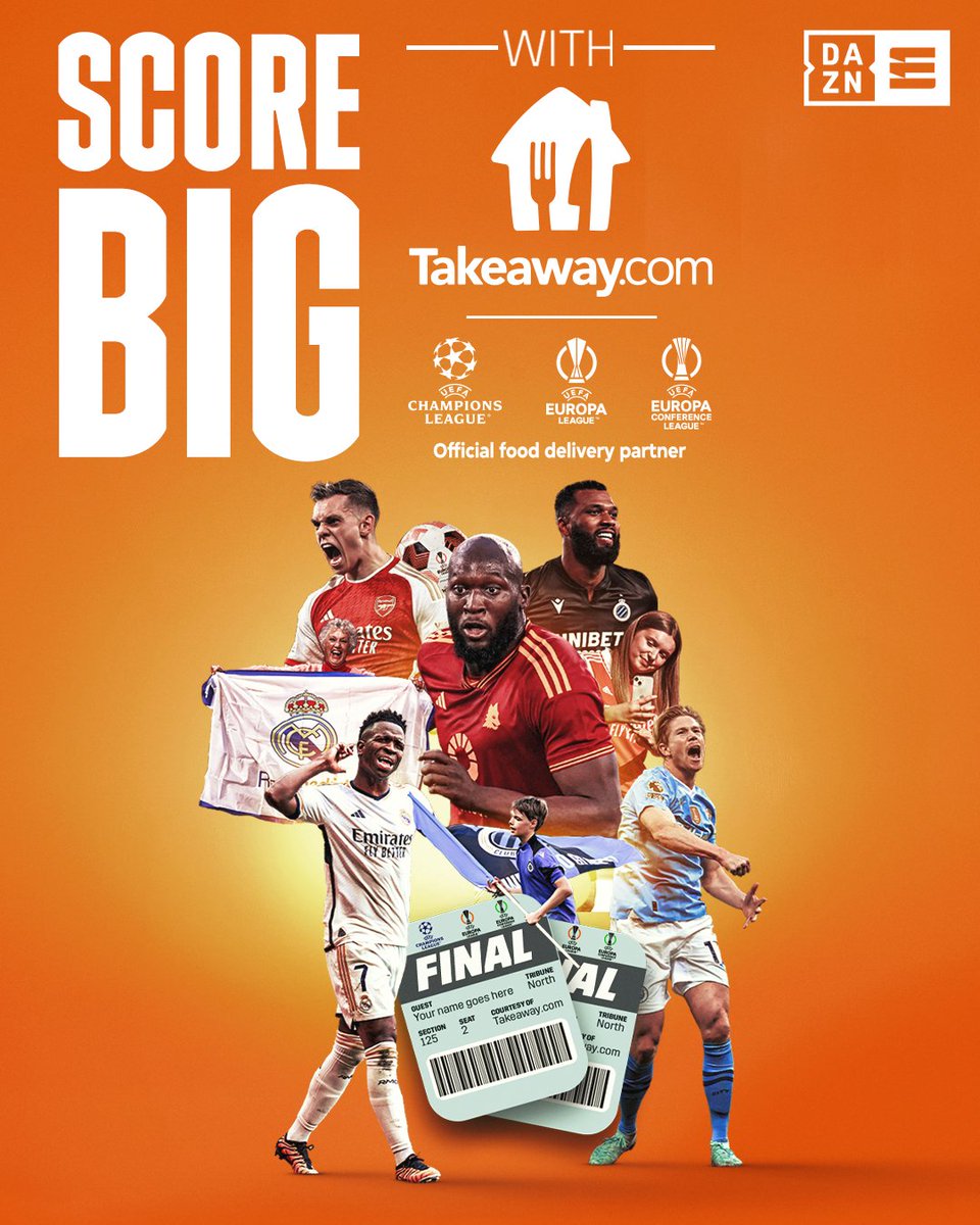 😍 | Tentez de remporter deux billets (vol et hôtel compris) pour l'une des trois GRANDES finales européennes grâce à @TakeawaycomBE ! 🛫🎟️ Participez dès maintenant : elevensports.tv/TAKEAWAY ! 🏆