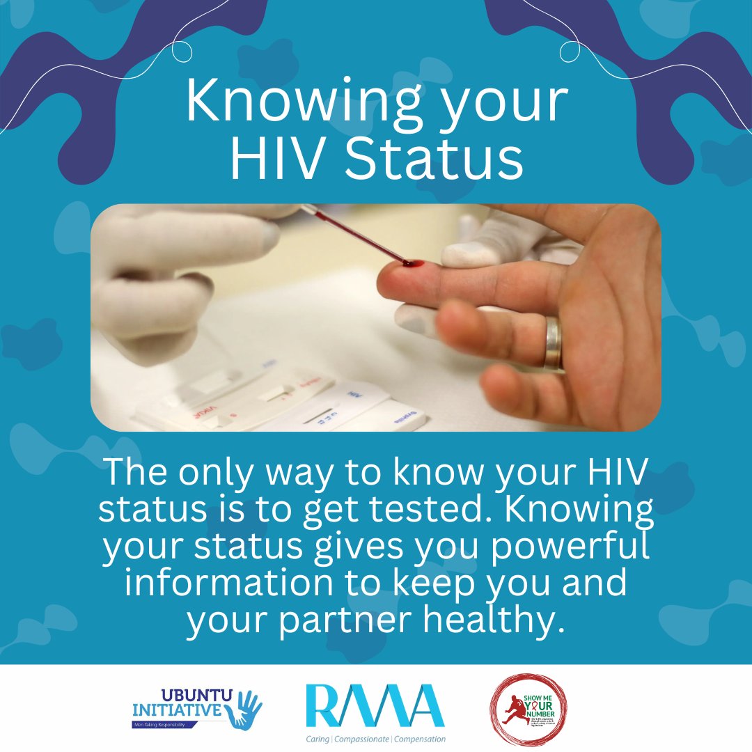 UbuntuInitiativ's tweet photo. Only an HIV test can reveal your status. Visit your nearest clinic today and get tested. #SMYN #RMA #menshealth #KnowYourHIVStatus #GetTestedForHIV
@ShoMeYourNumber  @RMAssurance @HealthZA https://t.co/B6tZaTFKlQ