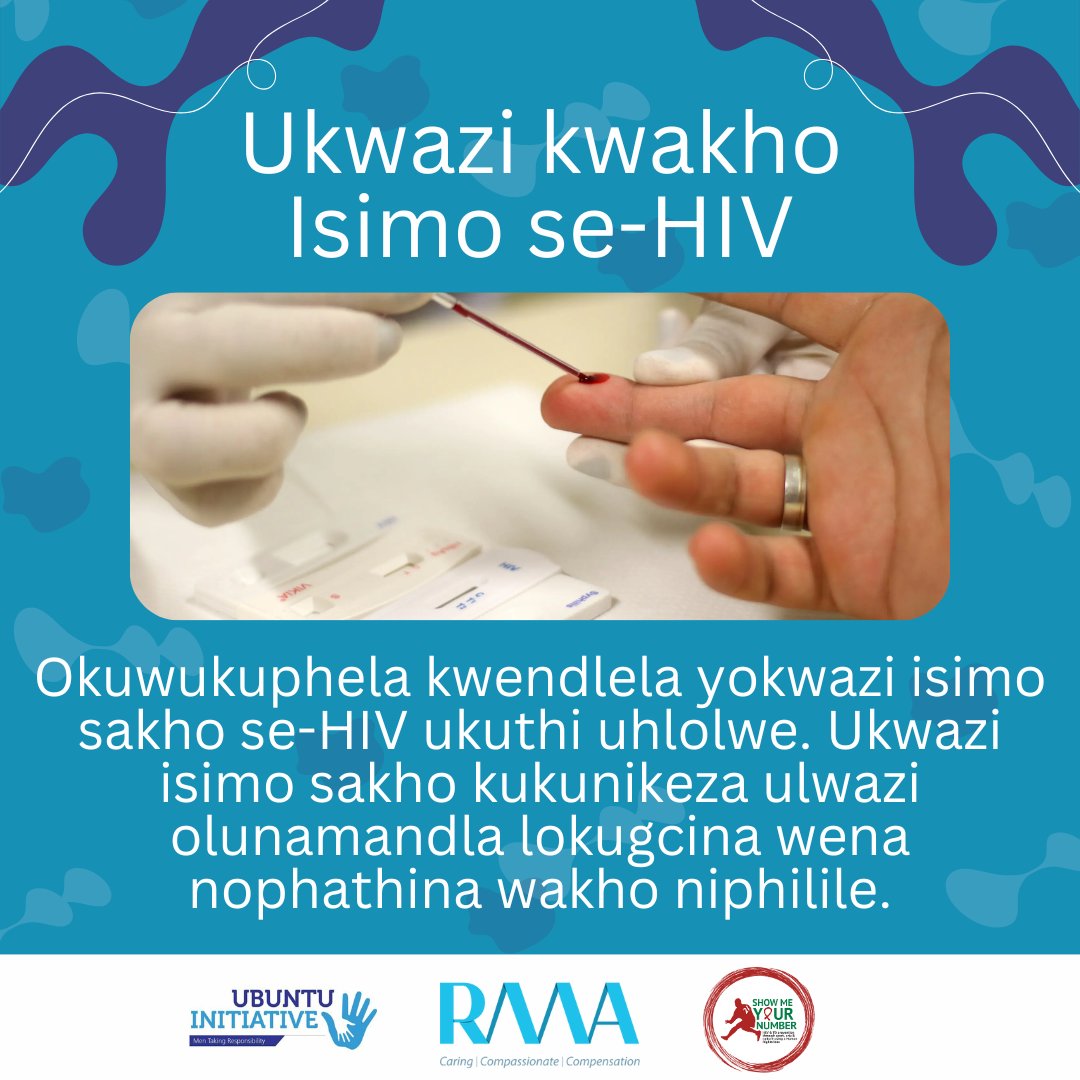 UbuntuInitiativ's tweet photo. Only an HIV test can reveal your status. Visit your nearest clinic today and get tested. #SMYN #RMA #menshealth #KnowYourHIVStatus #GetTestedForHIV
@ShoMeYourNumber  @RMAssurance @HealthZA https://t.co/B6tZaTFKlQ