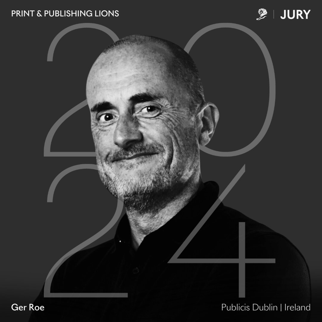 He's on the Ger-y! Our very own Ger Roe will be flying the flag for Ireland on this year’s Cannes Lions Print & Publishing jury 🦁

#CannesLions2024