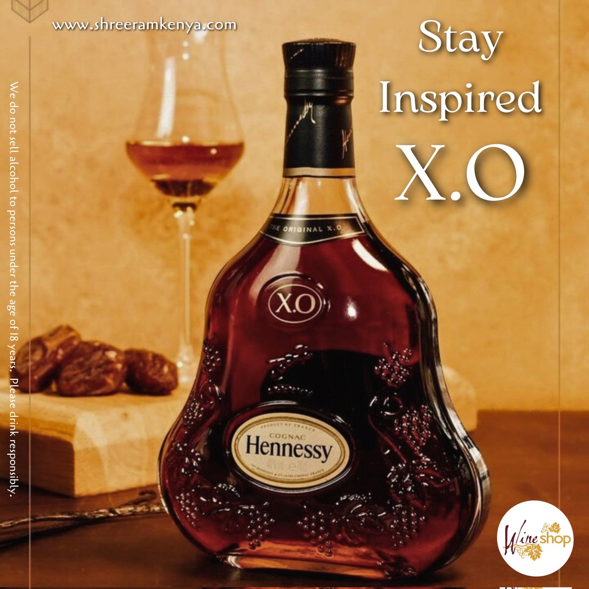 Elevate with a truly unique Cognac 🥃 and #stayinspired with the #hennessyxo available now @wineshopkisumu 📍 @the_westend_kisumu  ( next to Java House)

X.O ~ Aged for a minimum of 10 years, resulting in a smooth and luxurious drinking experience.