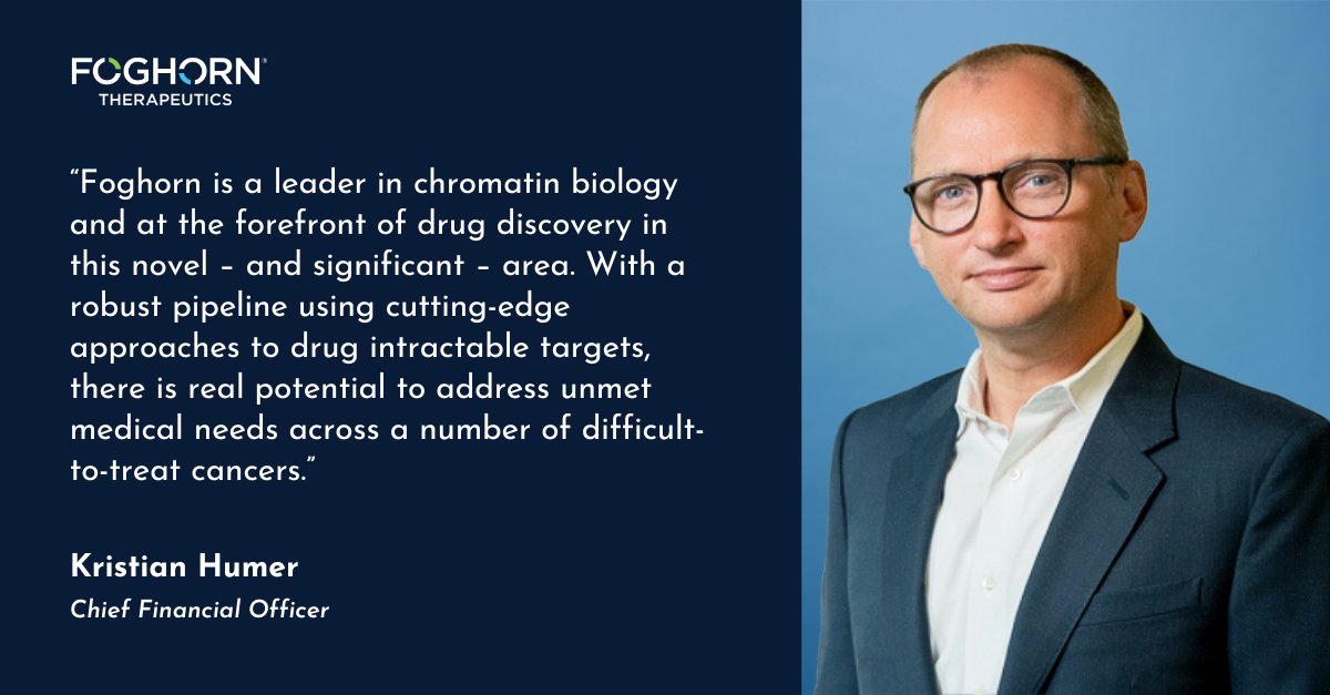 We're pleased to welcome Kristian Humer as Chief Financial Officer of Foghorn! With deep experience from both the life science industry and finance, we look forward to leveraging his expertise: bit.ly/4ayPV5m