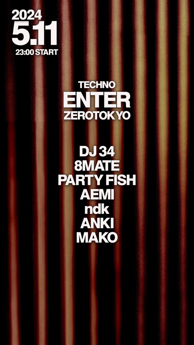 🔴追加情報解禁🔴 2024.5.11(土)Vini Vici OPEN：23:00 HP：zerotokyo.jp/en/event/x-tra… 📍@ZEROTOKYO_JAPAN 来月のZEROTOKYOではENTERに出演します。 私の得意分野であるRAVE感あるTECHNO🎛️で盛り上げたいと思います♪ 遊びにお越し下さる方は私までDMよりご連絡下さい✨✨ #ZEROTOKYO #vinivici