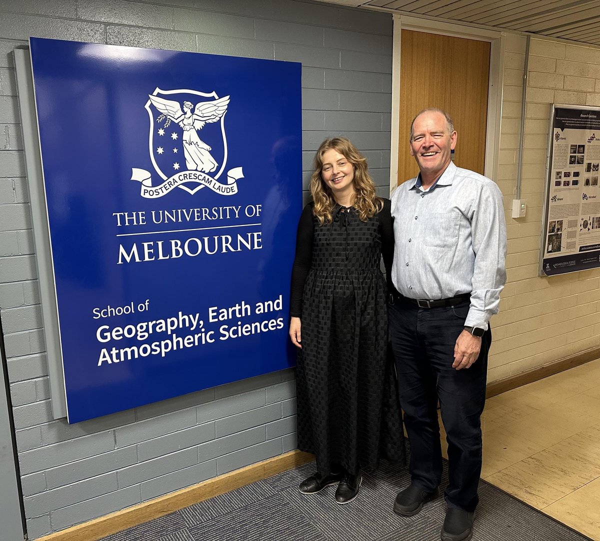 Dr Melanie Finch (@melaniefinch_) on Twitter photo My first day <a href="/UniMelb/">University of Melbourne</a>. I am very excited to be joining SGEAS and to be part of the Melbourne geo community again. Today was also my Dad’s last day in his current position in the same school My first day <a href="/UniMelb/">University of Melbourne</a>. I am very excited to be joining SGEAS and to be part of the Melbourne geo community again. Today was also my Dad’s last day in his current position in the same school