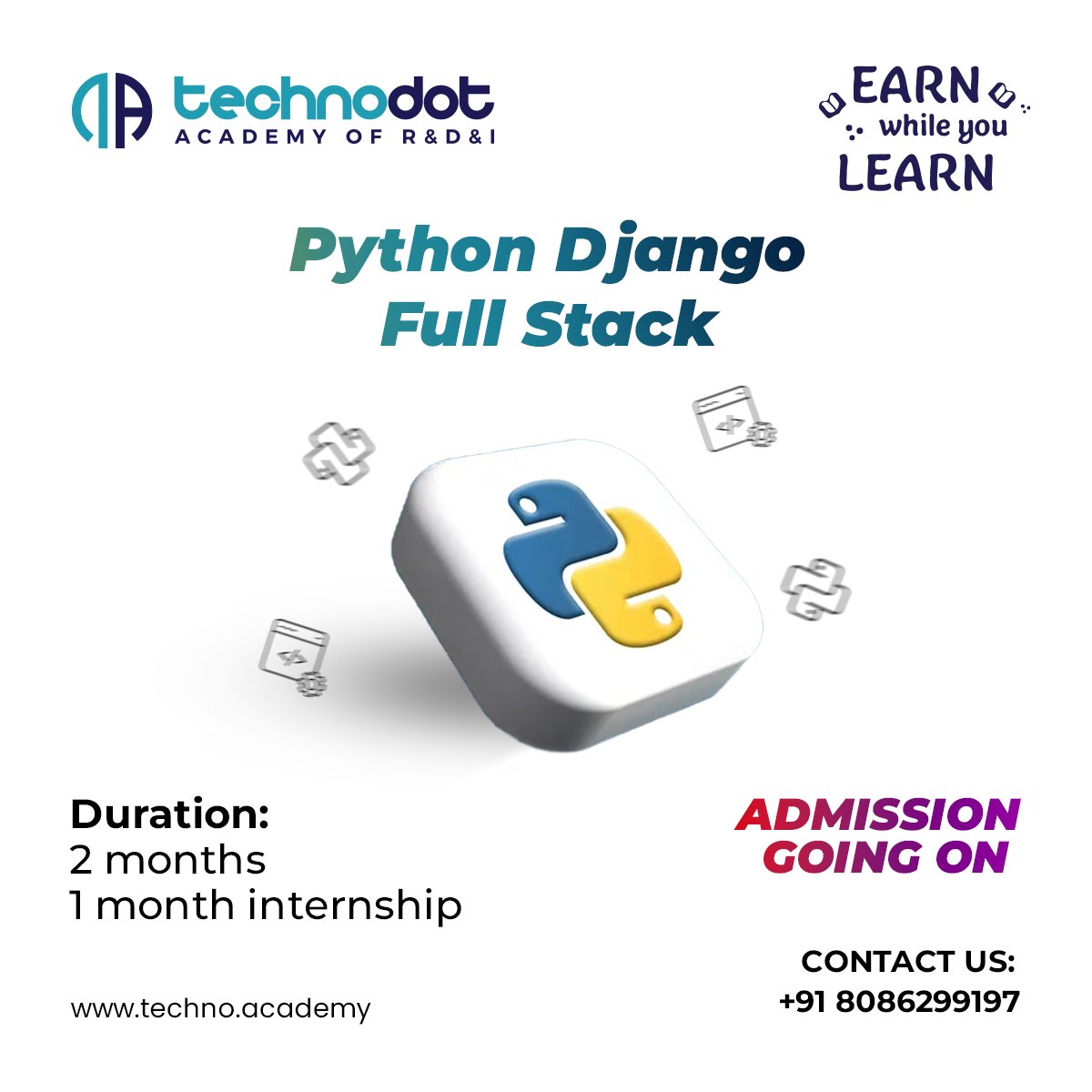 Join our job-oriented courses and start a successful career.

ADMISSION GOING ON

Enroll Now
Call:+91 8086299197

#TechnoDotAcademy #kerala #calicut