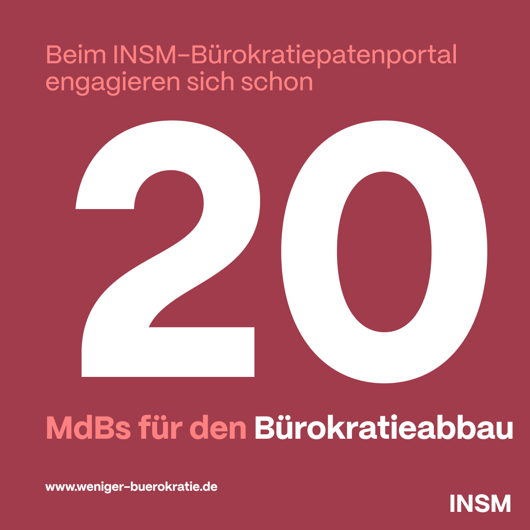 2️⃣0️⃣ Abgeordnete machen sich für Bürokratieabbau stark.
➡️weniger-buerokratie.de