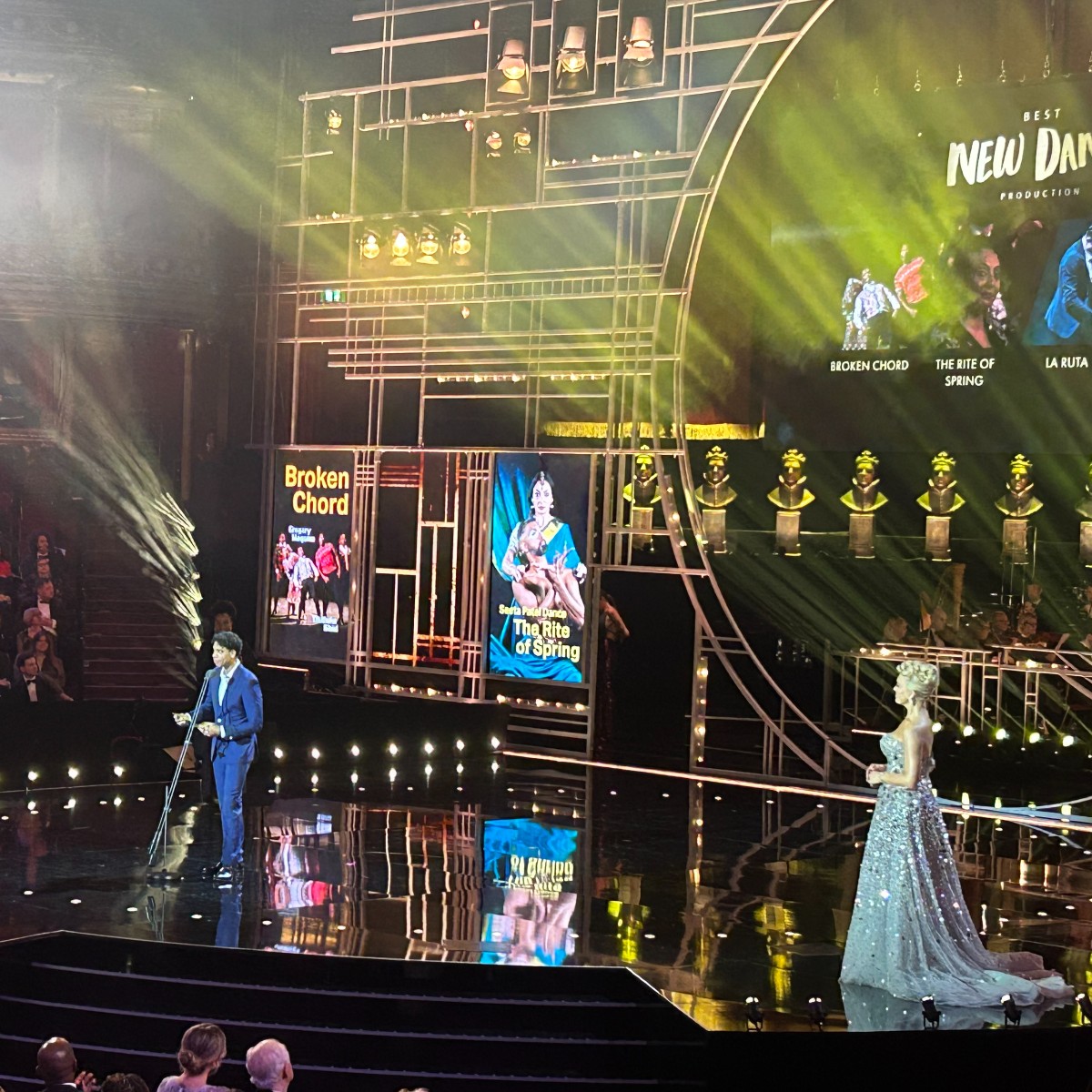 Over the weekend BRB Director Carlos Acosta was one of the presenters of the @OlivierAwards 🤩! Carlos presented the awards for Best New Dance Production to La Ruta by Gabriela Carrizo. Check out these photos from Carlos at the awards...