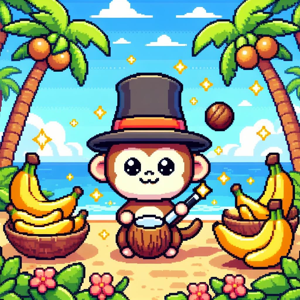 KlayfriendV2's tweet photo. "It's coconut magic time! 🪄 Like to cast a spell, Retweet to enchant, Quote for a potion, or Comment to weave your magic. Tag $PIXIZ and 
@Pixiz_io 💫✨🍌🐵🥥🌟⭐️
 and let's conjure up some tropical wonders! 🥥 #CoconutMagic #PixizEnchantment" https://t.co/bZByBNDlFT
